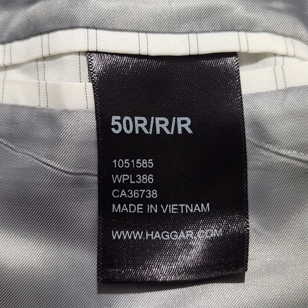 Haggar Mens Blazer Size 50R Gray Tailored Fit Travel Performance.   New